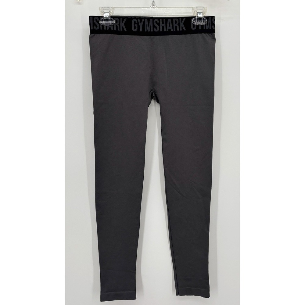 Gymshark Training Leggings Size Small Gray High Rise Logo‎ Waistband Stretch